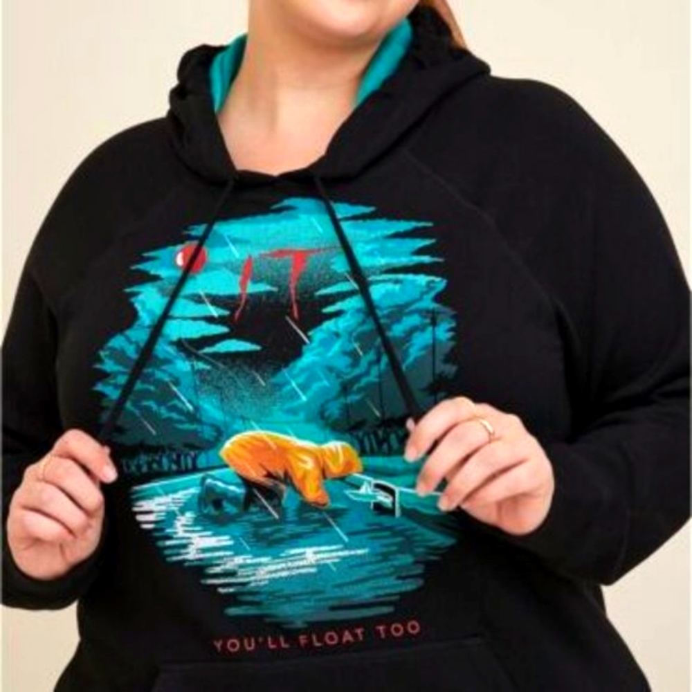 ❤️NWT TORRID PENNYWISE IT SEWER FLOAT HOODIE SWEATSHIRT SWEATER SIZE 00
